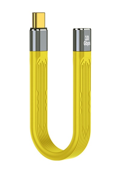 Usb 3.1 Esnek Kısa Hatlı Uzatma Kablosu Sarı 12cm Tam Fonksiyonlu Veri Kablosu