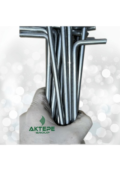 10 Adet 150 Cm Metal Spiral Bitki Destek Çubuğu Fidan Bağlama Teli Ve Çiçek Teli - Galvaniz Kaplamalı Metalik Gri