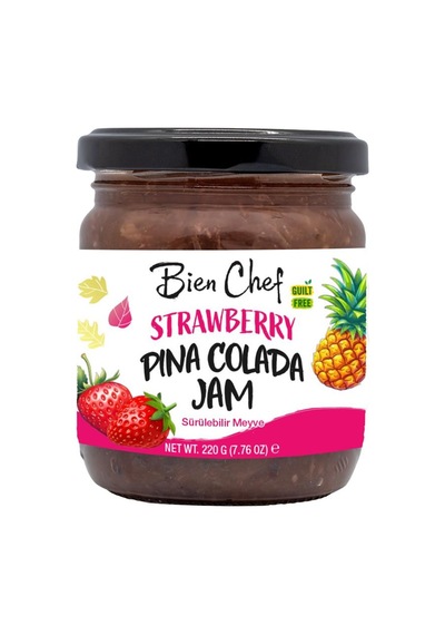 Bien Chef Enerji Koleksiyonu 3'lü Reçel Seti 3x220 Gr Çilekli Pina Colada, Elmalı Turta, Şeftalili Buzlu Çay