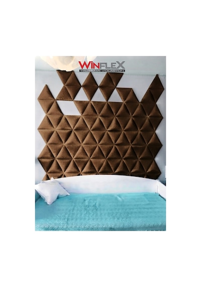 Winflex Üçgen Kumaş Kaplı Akustik Panel 40x50 Cm - 1 Adet Kahverengi