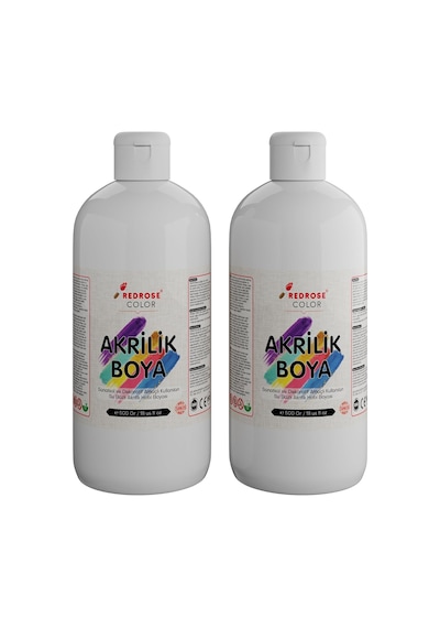 Beyaz Akrilik Boya 2'li Set 2x500gr