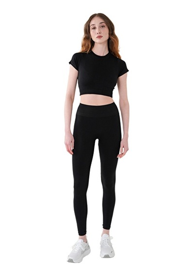 Musclecloth Nova Seamless Crop T-shirt Siyah