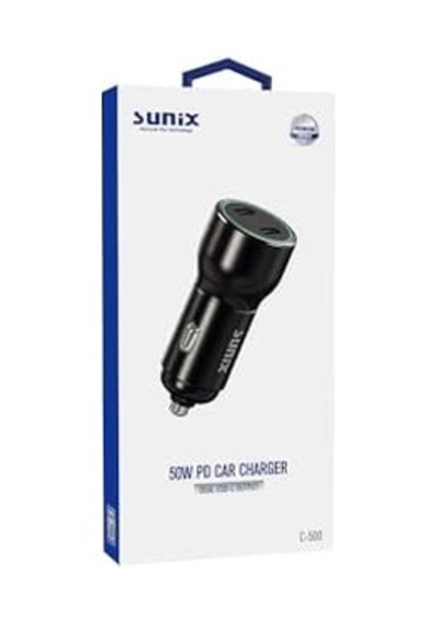 50w Pd Çift Usb-c Çıkışlı Araç Şarj Cihazı Başlık C-500