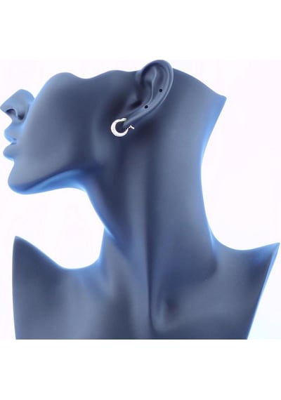 Yelpaze Motifli Minik Altın Küpe Çap:1.2cm Sarı Altın