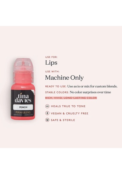 Perma Blend Tina Davies Peach Kalıcı Makyaj Dudak Pigmenti 15ml