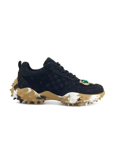 Guja 25y338-9 Taş Detaylı Fashion Kadın Sneakerspor Ayakkabı Siyah