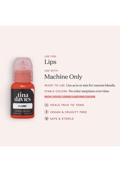 Perma Blend Tina Davies Flame Kalıcı Makyaj Dudak Pigmenti 15ml