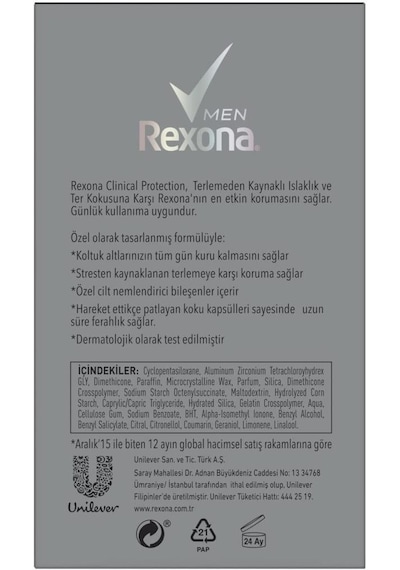 Rexona Men Clinical Protection Active Fresh Stick Deodorant 3 x 45 ML