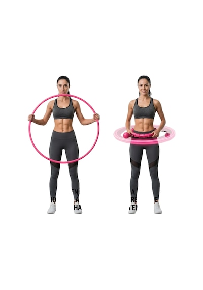 Evde Spor İçin Akıllı Hula Hoop Çemberi Bel  Mor Çok Renkli