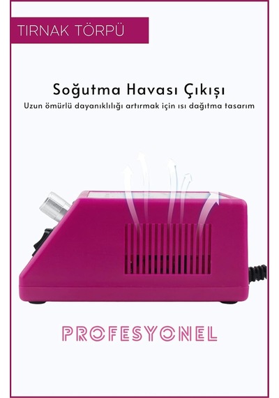 Lexroo Protez Tırnak Freze Makinesi Manikür Pedikür Tırnak Törpü Cihazı Elektrikli 6 Başlık