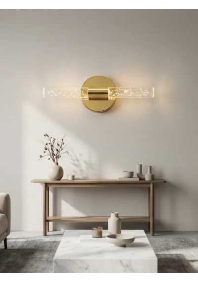 Bhbackhome Bubbleflux Large Şık Tasarım Modern Ledli Aplik 51 Cm Gold Elektrikli Kumandalı Altın