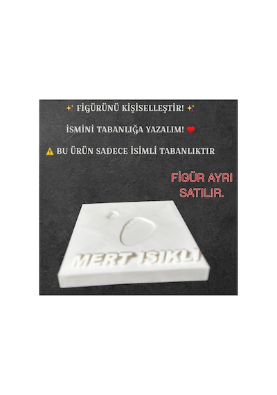 Kişiye Özel İsimli 3d Figür Tabanlığı Kişiselleştirilebilir İsme Özel Figür Standı