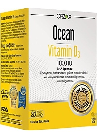 Ocean Vitamin D3 1000 Iu Sprey 20ml