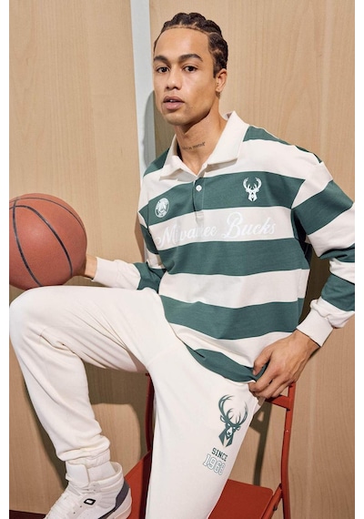 Defacto Nba Milwaukee Bucks Boxy Fit Polo Yaka Sweatshirt F5127ax25aubg662 Bej-bg662 Defacto Nba Milwaukee Bucks Boxy Fit Polo Yaka Sweatshirt F5127ax25aubg662 Bej-bg662