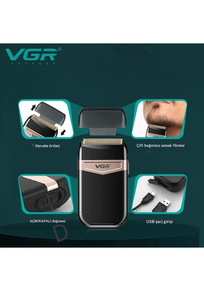 VGR V331 Usb Şarj Edilebilir Mini Şarjlı Tıraş Makinesi