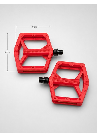 Heugers Drox Mx555 Kompozit Platform Pedal 111x106mm - Kırmızı
