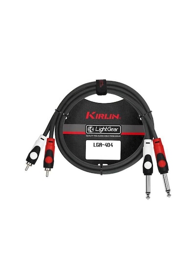 Kirlin 3Mt Patch Kablo (2X1-4" Mono - 2Xrca)