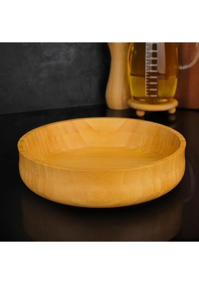 Mien Dayanıklı Bambu Bohem Kase 24 Cm Büyük Boy L 1 Adet 7b123 Kahverengi