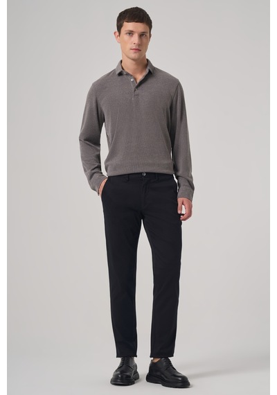 Morven Erkek Siyah Pamuk Trend Slim Fit Chino Pantolon 26ks003003001 Siyah