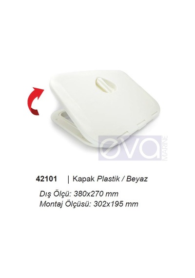 Sealux Marine Plastik Kapak Beyaz 270x380 MM Tekne Karavan