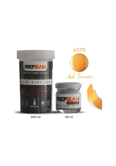 Hazır Çini ve Seramik Boyası 6370 Açık Turuncu 40 Ml