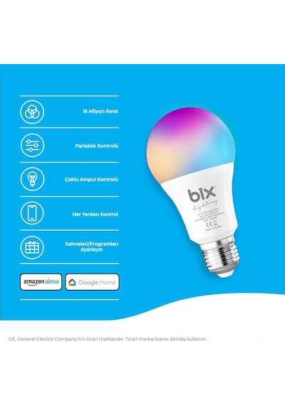 Sl-01 Aura Çok Renkli 9w Rgb Wifi-bluetooth Uzaktan Kontrollü Akıllı Ampul Diğer