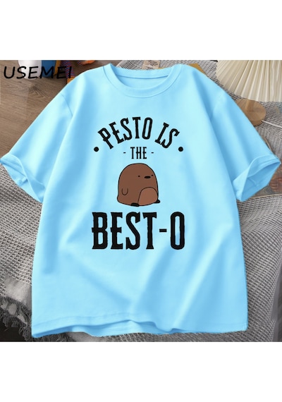 Flood Of Style Petso En Iyi Tişörtleri Erkekler Rahat Pamuk Kısa Kollu Tee Unisex Baskı T-shirt Sokak Mavi