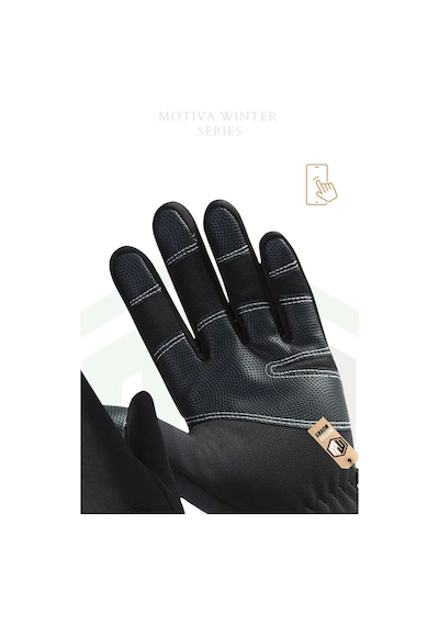 Motiva Su Geçirmez Softshell Unisex Bisiklet, Motosiklet Eldiven Dokunmatik Kışlık Rüzgar Geçirmez Kaymaz