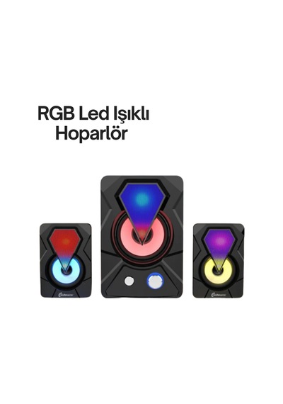 Renkli - 735 - Led - Csmo-tex - Işıklı Hoparlör