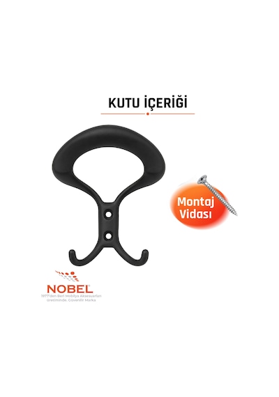 Üçgen Portmanto Askısı, Metal Vestiyer Askısı, 40 Gr, Dolap Ve Duvar Askılığı, Matsi Yah Vidalı