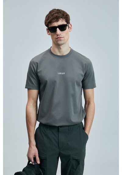 Lufian Erkek T Shirt 111020235 Koyu Yeşil Koyu Yeşil