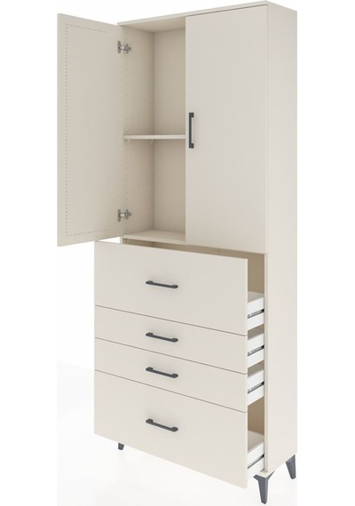 Arges Dolap 2 Raflı 4 Çekmeceli 2 Kapaklı 88x30x221 Aytaşı-ay... Aytaşı