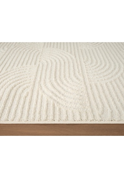 Wool Wl010a Beyaz Modern Desen Kabartmalı Doku Pamuk Tabanlı Kaymaz Halı-784 Beyaz