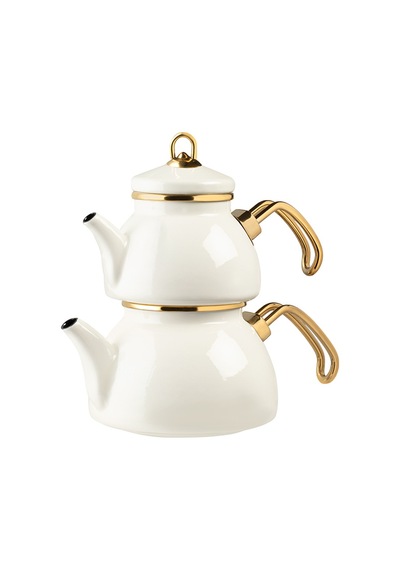 English Home Perro Emaye Mini Çaydanlık 0.5 Lt 1 Lt Beyaz