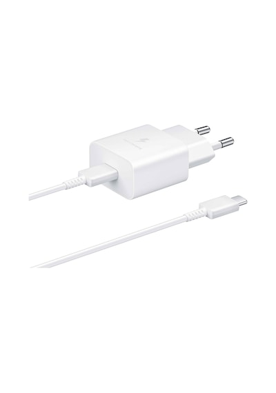 Samsung Uyumlu 3A 15W Type-C Çıkışlı 1m Kablolu Şarj Aleti Set Beyaz