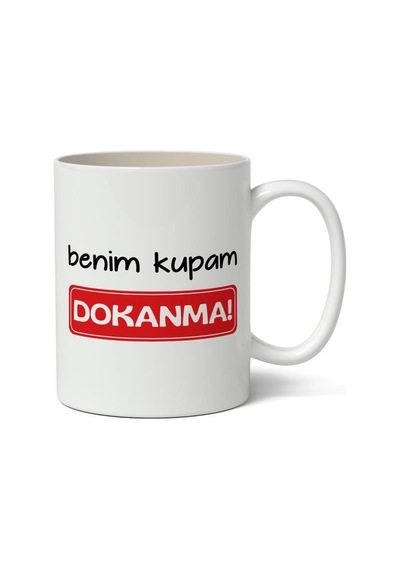Benim Kupam Dokanma Tasarımlı Kupa Bardak Baskılı Kahve Kupa Bardak