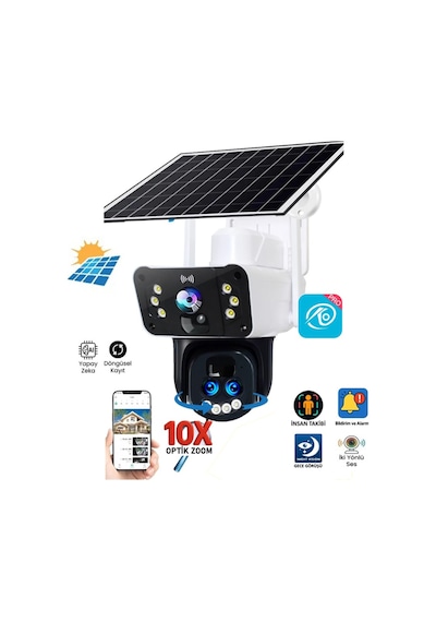 O-kam 3950 Wifi Solar 10x Optik Zoom Ptz Kamera