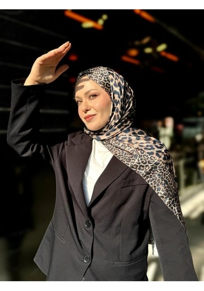 Locella İdol Saten İpek Şal - 04434 - 75 X 180 / Lacivert Lacivert