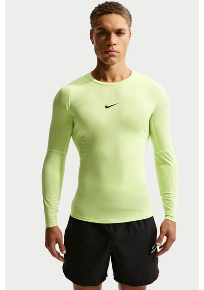 Nike Pro Dri Fit Tight Top Mens Ls Uzun Kollu Erkek Antreman Sweatshirt Yeşil