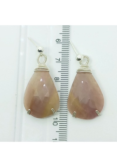 2011 Kök Safir Gümüş 925 El Yapımı Küpe Pudra