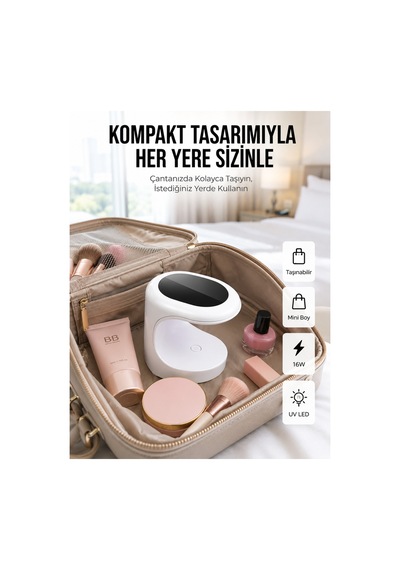 Seyehat Tipi Mini Oje Kurutucu Ultriole Mor Işık Protez Tırnak Kurutucu