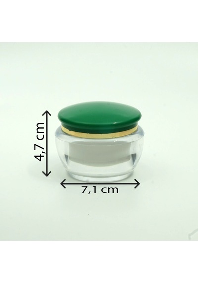 Krem Kavanozu 50 Ml 5 Adet Yeşil Akrilik