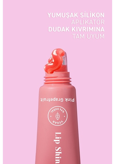 Herbaderm Pembe Greyfurt Aromalı Parlatıcı Dolgunlaştırıcı ve Onarıcı Renkli Dudak Balmı 10 ML