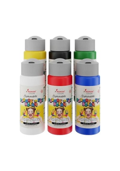 Ana Renkler Parmak Boyası 6'lı Set 6x60ml