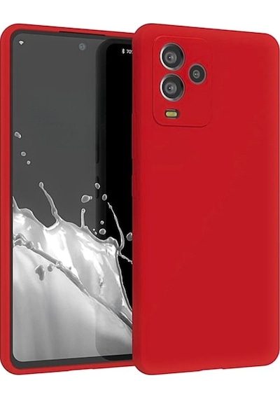 General Mobile Gm 24 Pro Uyumlu Silikon Kılıf - Kamera Korumalı Esnek Kapak - Kırmızı