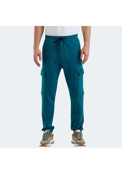 Slazenger VALORA Erkek Cepli Dar Paça Petrol Eşofman Altı