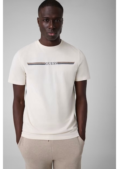 Guess Ugho Erkek Regular Fit T-shirt Z6bı05k6536 Krem