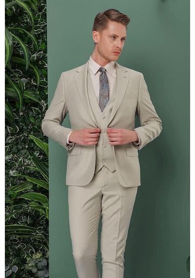 Efor Tk 871 Slim Fit Çağla Klasik Takım Elbise Çağla Yeşili
