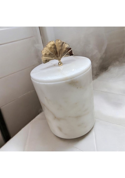 Marandmore Ginko Beyaz Mermer 3lü Banyo Seti