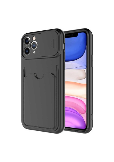 Apple Uyumlu  iPhone 11 Pro Max Kılıf Zore Kartix Kartlık Bölmeli Kılıf